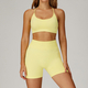 yoga Sports Set Women Gym Tracksuit Long Sleeve Shirt Shorts Bra