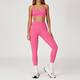 yoga Sports Set Women Gym Tracksuit Long Sleeve Shirt Shorts Bra