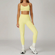 yoga Sports Set Women Gym Tracksuit Long Sleeve Shirt Shorts Bra