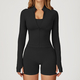 yoga Sports Set Women Gym Tracksuit Long Sleeve Shirt Shorts Bra