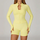 yoga Sports Set Women Gym Tracksuit Long Sleeve Shirt Shorts Bra