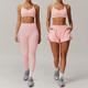 women's Yoga Gym Tank Top With High Waist Leggings And Shorts