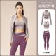 women Yoga Set Fitness Gym Coats Bra Leggings Workout Sportswear Tracksuit