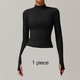 seamless Yoga Set With Long Sleeved Jacket And Leggings
