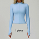 seamless Yoga Set With Long Sleeved Jacket And Leggings