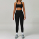 high Waist Yoga Leggings And Sports Bra Set