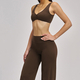 women's Yoga Tracksuit Set With Sports Bra And Bell-Bottom Pants