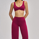 women's Yoga Tracksuit Set With Sports Bra And Bell-Bottom Pants