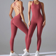 backless Yoga Bodysuit Romper Set - Sleeveless One Piece Fitness Jumpsuit