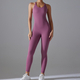 backless Yoga Bodysuit Romper Set - Sleeveless One Piece Fitness Jumpsuit