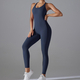 backless Yoga Bodysuit Romper Set - Sleeveless One Piece Fitness Jumpsuit