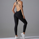 backless Yoga Bodysuit Romper Set - Sleeveless One Piece Fitness Jumpsuit