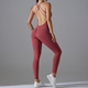 backless Yoga Bodysuit Romper Set - Sleeveless One Piece Fitness Jumpsuit