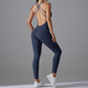 backless Yoga Bodysuit Romper Set - Sleeveless One Piece Fitness Jumpsuit