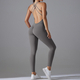 backless Yoga Bodysuit Romper Set - Sleeveless One Piece Fitness Jumpsuit