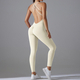 backless Yoga Bodysuit Romper Set - Sleeveless One Piece Fitness Jumpsuit