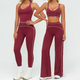 women's 2-Piece Yoga Set Long Sleeve Top & Running Shorts