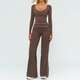 women's 2-Piece Yoga Set Long Sleeve Top & Running Shorts