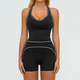 women's 2-Piece Yoga Set Long Sleeve Top & Running Shorts