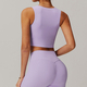 long Sleeve Yoga Set With High Waist Leggings And Vest