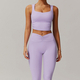 long Sleeve Yoga Set With High Waist Leggings And Vest