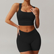 long Sleeve Yoga Set With High Waist Leggings And Vest