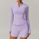 long Sleeve Yoga Set With High Waist Leggings And Vest