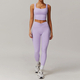 long Sleeve Yoga Set With High Waist Leggings And Vest