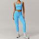 long Sleeve Yoga Set With High Waist Leggings And Vest