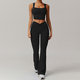 long Sleeve Yoga Set With High Waist Leggings And Vest