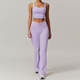long Sleeve Yoga Set With High Waist Leggings And Vest