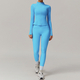 long Sleeve Yoga Set With High Waist Leggings And Vest