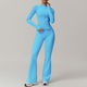 long Sleeve Yoga Set With High Waist Leggings And Vest