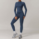long Sleeve Yoga Set With High Waist Leggings And Vest
