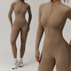 long Sleeve Zipper Workout Jumpsuit Women Gym Sportswear Yoga Set