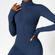 long Sleeve Zipper Workout Jumpsuit Women Gym Sportswear Yoga Set