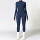 long Sleeve Zipper Workout Jumpsuit Women Gym Sportswear Yoga Set