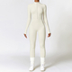 long Sleeve Zipper Workout Jumpsuit Women Gym Sportswear Yoga Set