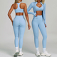 yoga Set Women Tracksuit Running Sportswear Long Sleeve Jacket Leggings Shorts