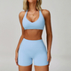yoga Set Women Tracksuit Running Sportswear Long Sleeve Jacket Leggings Shorts