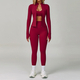 yoga Set Women Tracksuit Running Sportswear Long Sleeve Jacket Leggings Shorts