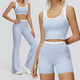 women's Yoga Set Flared Leggings Sports Bra Tank Top