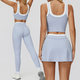 women's Yoga Set Flared Leggings Sports Bra Tank Top