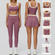 women's Yoga Set Flared Leggings Sports Bra Tank Top