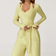 women's Yoga Set 2-3 Pieces Long Sleeve Workout Tracksuit Wide-Leg Sport Pants