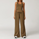 women's Yoga Set 2-3 Pieces Long Sleeve Workout Tracksuit Wide-Leg Sport Pants