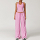 women's Yoga Set 2-3 Pieces Long Sleeve Workout Tracksuit Wide-Leg Sport Pants