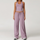 women's Yoga Set 2-3 Pieces Long Sleeve Workout Tracksuit Wide-Leg Sport Pants
