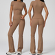 yoga Set Two Piece Women Short Sleeve Top High Waist Leggings Seamless Workout Clothes Patchwork Sport Fitness Gym Sets