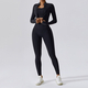 women's 3-Piece Yoga Set Long-Sleeved Jacket Sports Bra Gym Leggings Fitness Workout Outfit